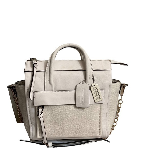 COACH 27923 BLEECKER BLEECKER white LEATHER MINI RILEY CARRYALL